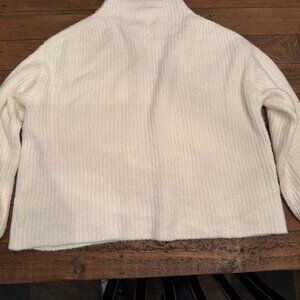 Anthropologie Ballon Sleeve Mock Neck Knit Sweater S